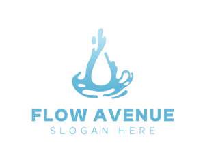 Abstract Clean Water Flow logo design