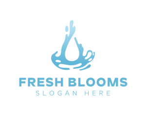 Abstract Clean Water Flow logo design