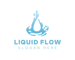 Abstract Clean Water Flow logo design