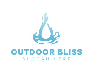 Abstract Clean Water Flow logo design