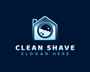 Laundromat Wash Cleaning logo design