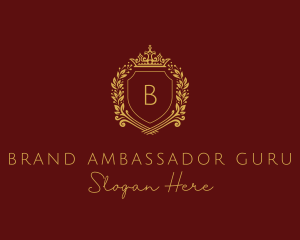 Elegant Crown Shield logo design