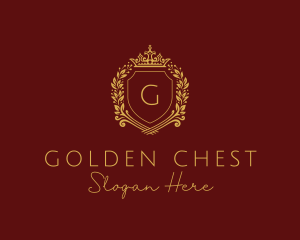 Elegant Crown Shield logo design