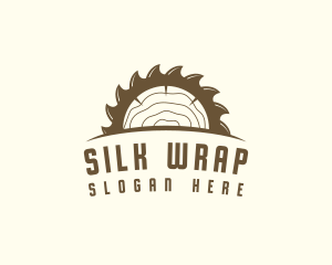 Saw Blade Wood Trunk logo design