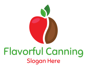 Apple Coffee Bean logo design