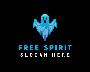 Spooky Scary Ghost logo design