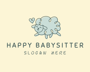 Happy Sheep Love logo design