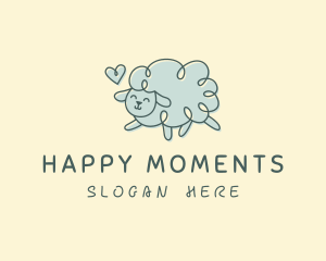 Happy Sheep Love logo design