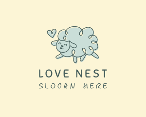 Happy Sheep Love logo design