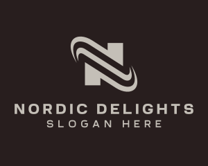 Generic Swoosh Brand Letter N logo design