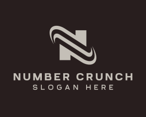 Generic Swoosh Brand Letter N logo design