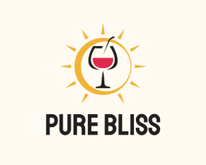 Daytime Wine Glass logo design