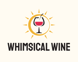 Daytime Wine Glass logo design