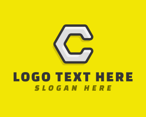 Hexagon Business Cog Letter C logo