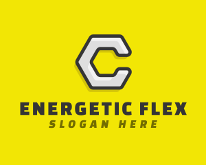 Hexagon Business Cog Letter C logo design