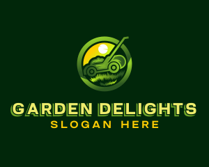 Gardening Lawn Mower logo design