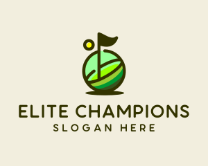 Golf Course Championship Flag logo