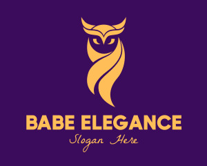 Elegant Golden Owl logo design