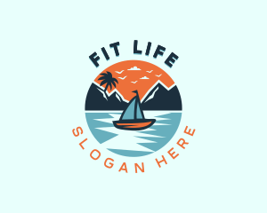 Beach Sailboat Travel logo