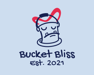 Sad Paint Bucket  logo design