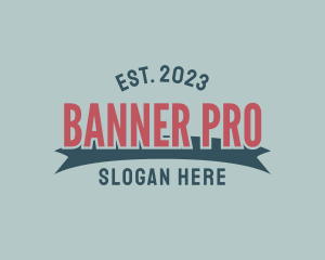 Retro Generic Banner logo design