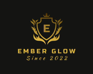 Golden Crown Shield logo design