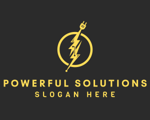 Bolt Electrical Plug logo design