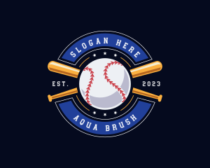 Baseball Ball Emblem logo design