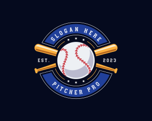 Baseball Ball Emblem logo design