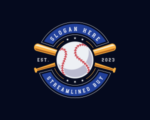 Baseball Ball Emblem logo design