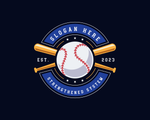 Baseball Ball Emblem logo design