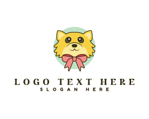 Cute Puppy Ribbon logo