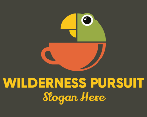 Parrot Tea Cup logo design