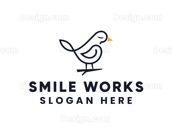 Sparrow Dove Outline Logo