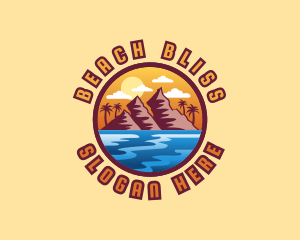 Mountain Sea Beach logo design