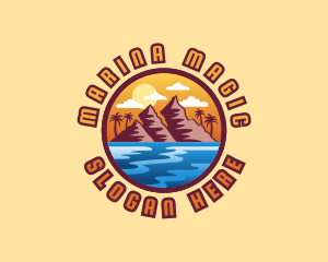 Mountain Sea Beach logo design