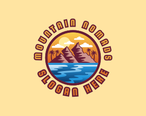 Mountain Sea Beach logo design