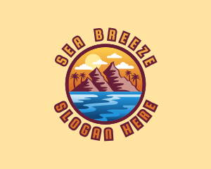 Mountain Sea Beach logo design