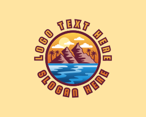 Mountain - Mountain Sea Beach logo design