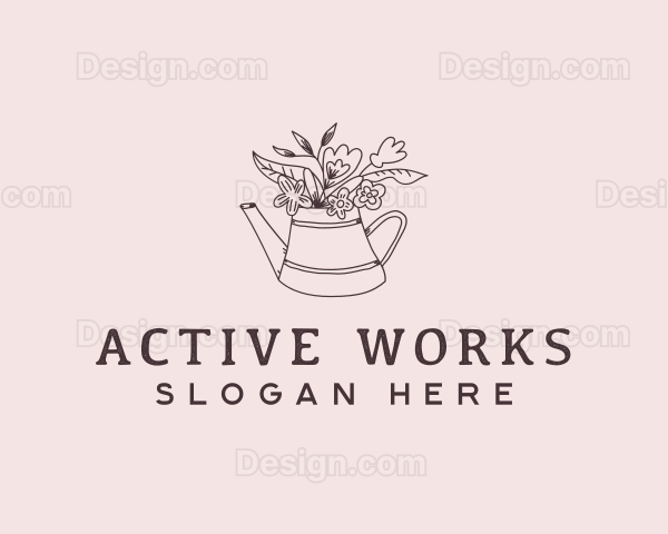 Botanical Floral Landscaping Logo