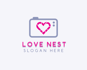 Camera Shutter Love logo design