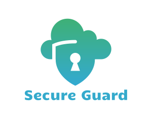 Cloud Shield Lock logo design