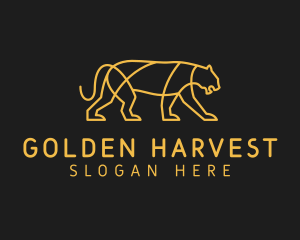 Golden Lion Feline logo design