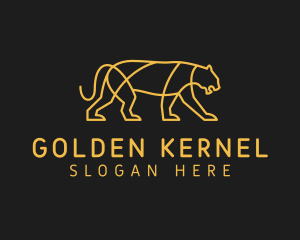 Golden Lion Feline logo design