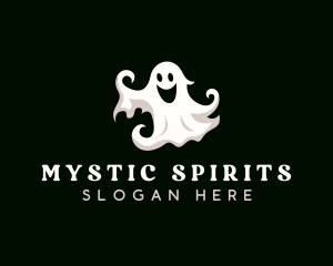 Haunted Halloween Ghost logo