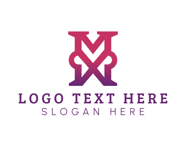 Letter Mx logo example 1