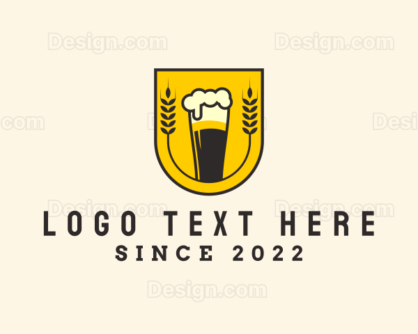 Wheat Malt Beer Bar Logo