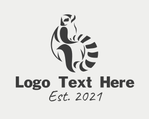 Wild Lemur Animal logo