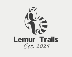 Wild Lemur Animal logo design