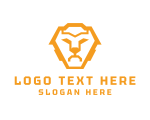 Modern Robotic Lion logo